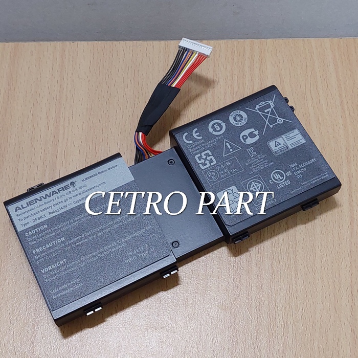 Baterai Batre Dell Alienware 17 18 18X M17 M18 Type 2F8K3 -NEW