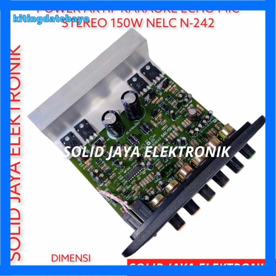 Kit Power Speaker Aktif 150W Stereo Mic Echo Mixing Karaoke Ampli Amplifier Nelc Sae-150 Sae 150