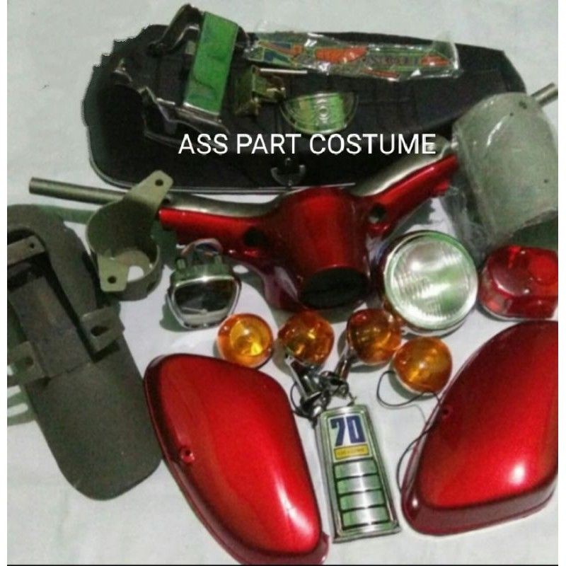 (COD) Paket C70 C50 Pispot Kepala Stang Stir C70 Komplit  Spakbor Belakang C70 Set Jok C70 Lengkap p