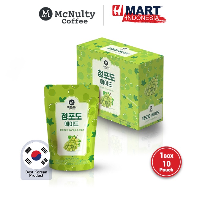 

McNulty Green Grape Ade - Minuman Rasa Buah Anggur Hijau 190ml x 10 Pouch