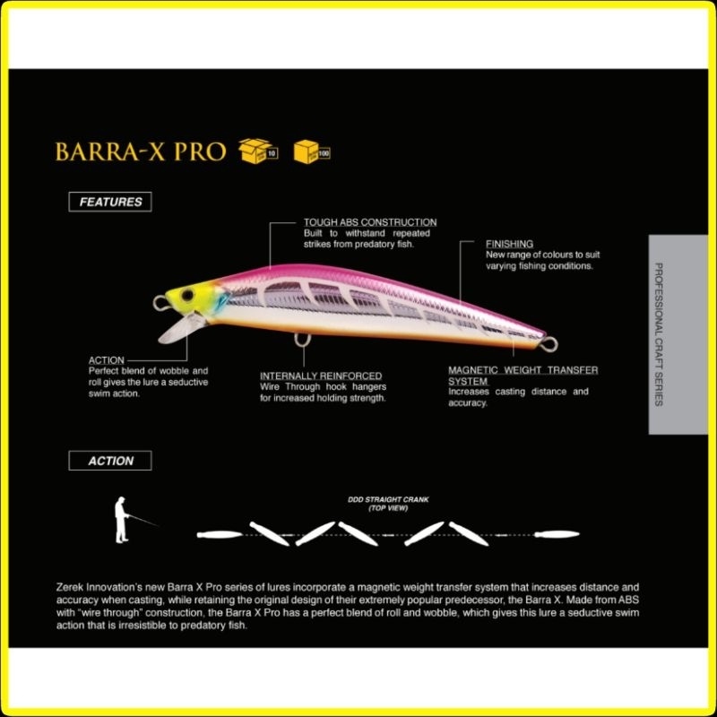 UMPAN LURE CASTING MINNOW ZEREK BARRA-X