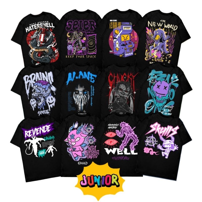 Baju Kaos Anak Laki Laki Umur 9-12 Tahun / Kaos Distro Anak / Kaos Remaja / Kaos Junior/ Kaos Anak T