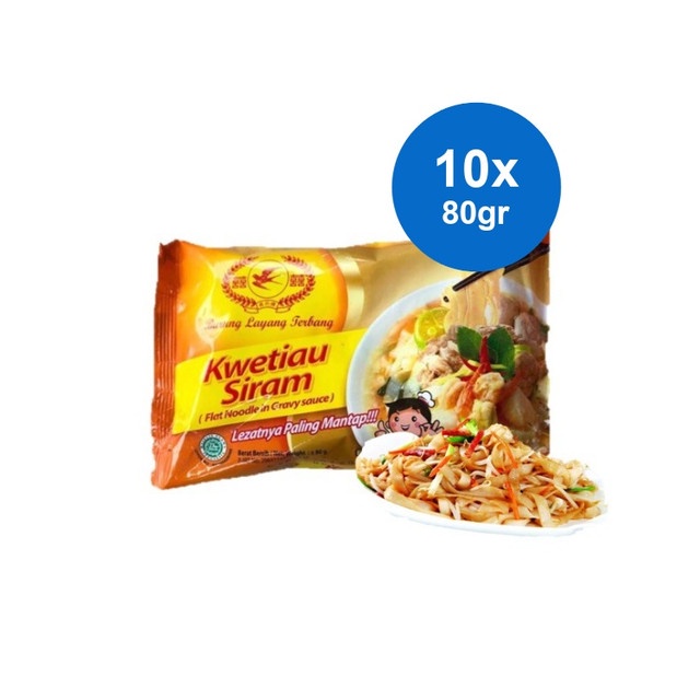 Burung Layang Terbang Kwetiau Siram instan 80gr x 10