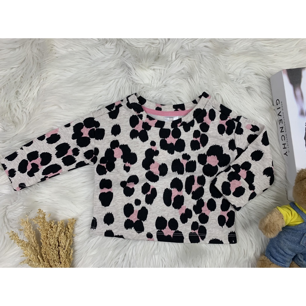 SWEATER CROP LEOPARD BABY GIRL - BRAND GAP - BRAND ORIGINAL - SWEATER ANAK CEWEK - KIDS FACTORY OUTL