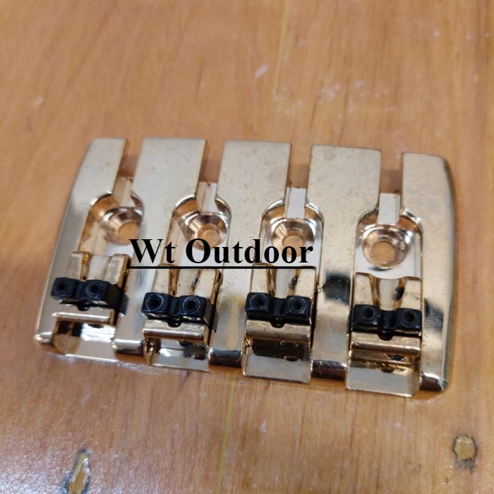 bridge gitar bass 4 string / bridge bass 4 senar Gold