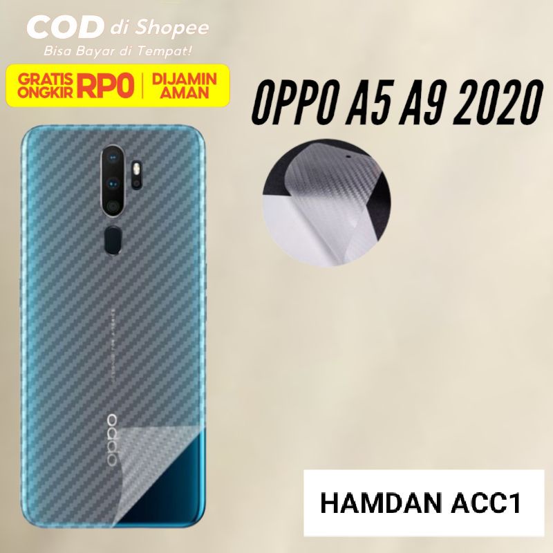 Garskin/ SEKIN CARBON OPPO A9/2020/A5/2020/ANTI JAMUR PELINDUNG JAMUR BELAKANG HP