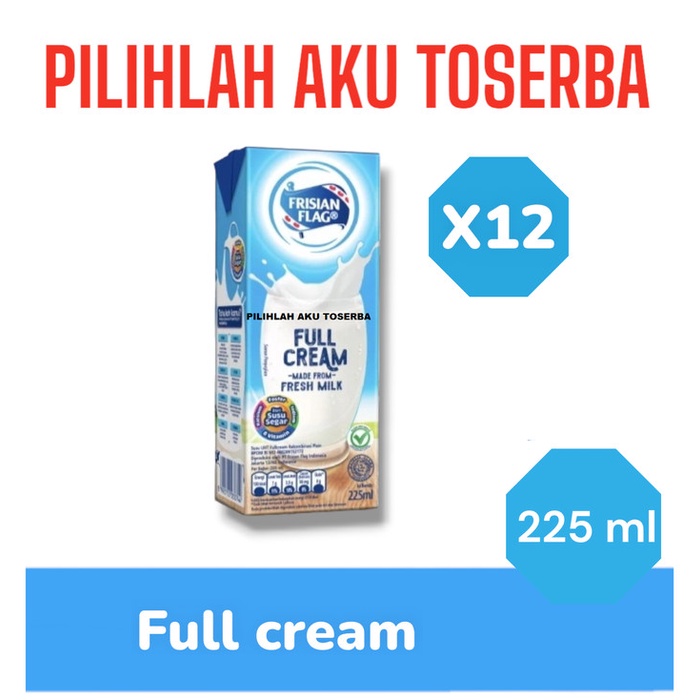 

Susu Frisian Flag FULL CREAM 225 ml - ( HARGA 12 pcs )