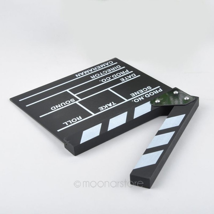 

Clapper Board Cinema Kayu / Movie Slate Kayu / Wood Dry Erase Director