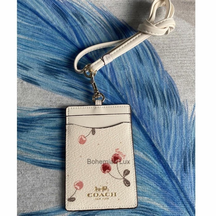 

JQ51 COȦCH Lanyard ID Name Tag Card Holder In White