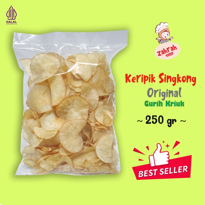 

Keripik Singkong Original 250 gr - Gurih Kriuk / Camilan Instant