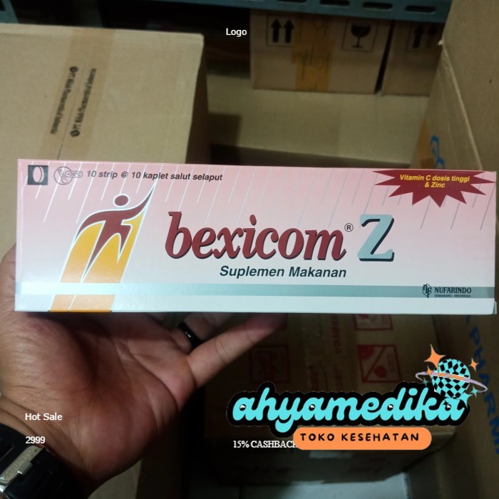 (BISA COD) BEXICOM Z Suplemen Makanan 100kaplet -ORIGINALE