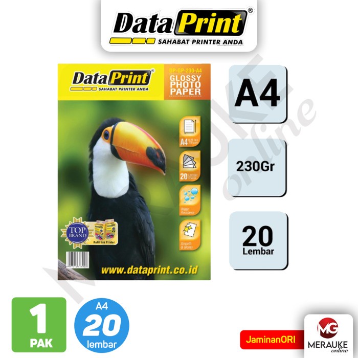 

Kertas Foto DataPrint Glossy A4 230gsm isi 20 Lembar