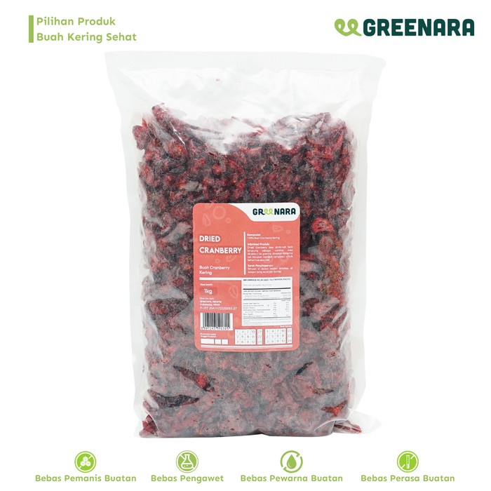 

[KUALITAS TERBAIK] Cranberry Kering 1 Kg / Dried Cranberry Premium