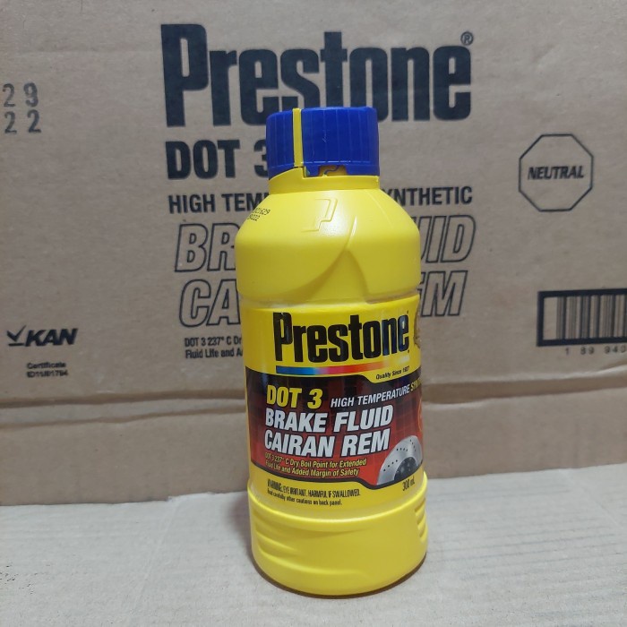 BRAKE FLUID/MINYAK REM PRESTONE DOT-3 MOTOR/MOBIL 300ML MERAH & PUTIH - PRESTONE MERAH