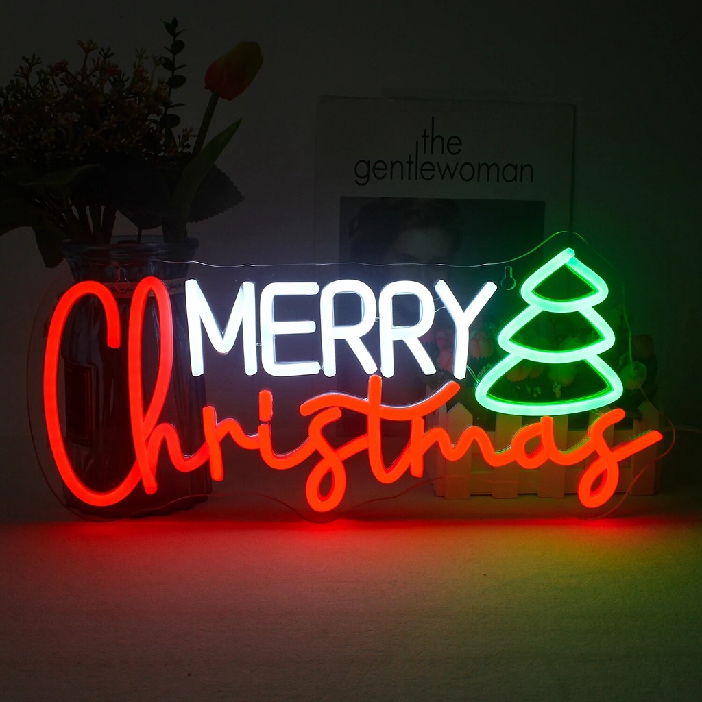 Merry Christmas Neon Signs - LED Christmas Light Sign Christmas Decor for Home Living Room Bar Resta