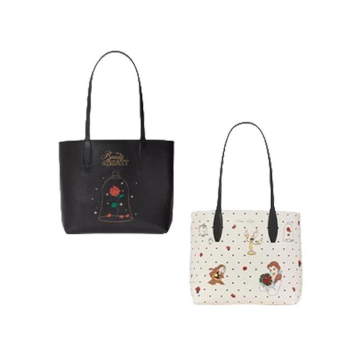 Tas Wanita Cewek Perempuan KS x Disny Beauty and the Beast Small Reversible Tote Bag 100% ORIGINAL