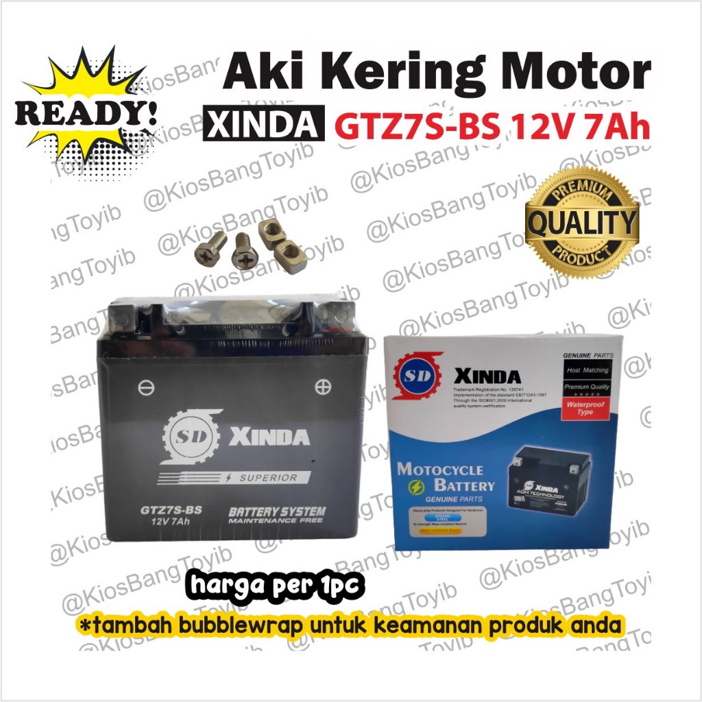 Aki Kering Full GTZ7S 12v 7Ah VARIO 125 150 SATRIA FU CBR150 (Xinda / Razor)