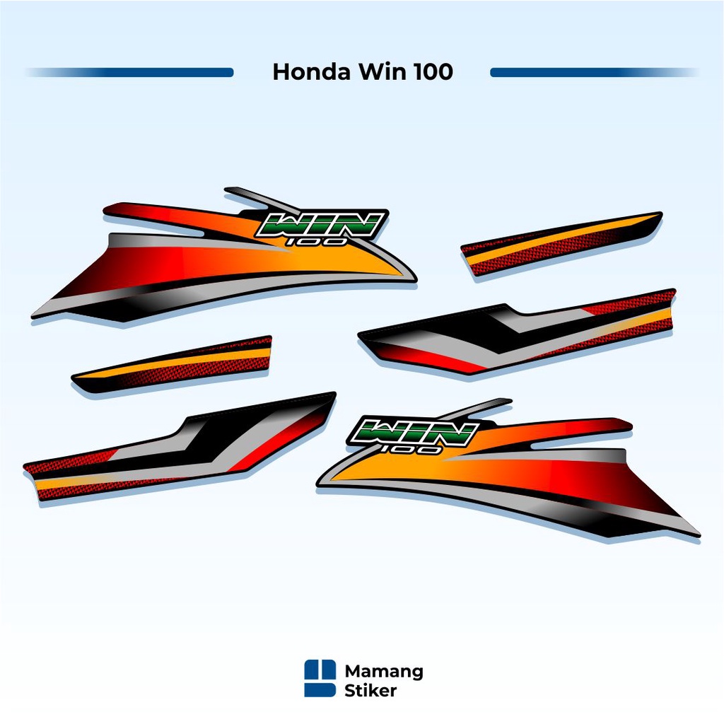 Striping Honda Win 100 Original  Variasi Traill Treill Trill Japan Jepang Custom Racing 1984 - 2005