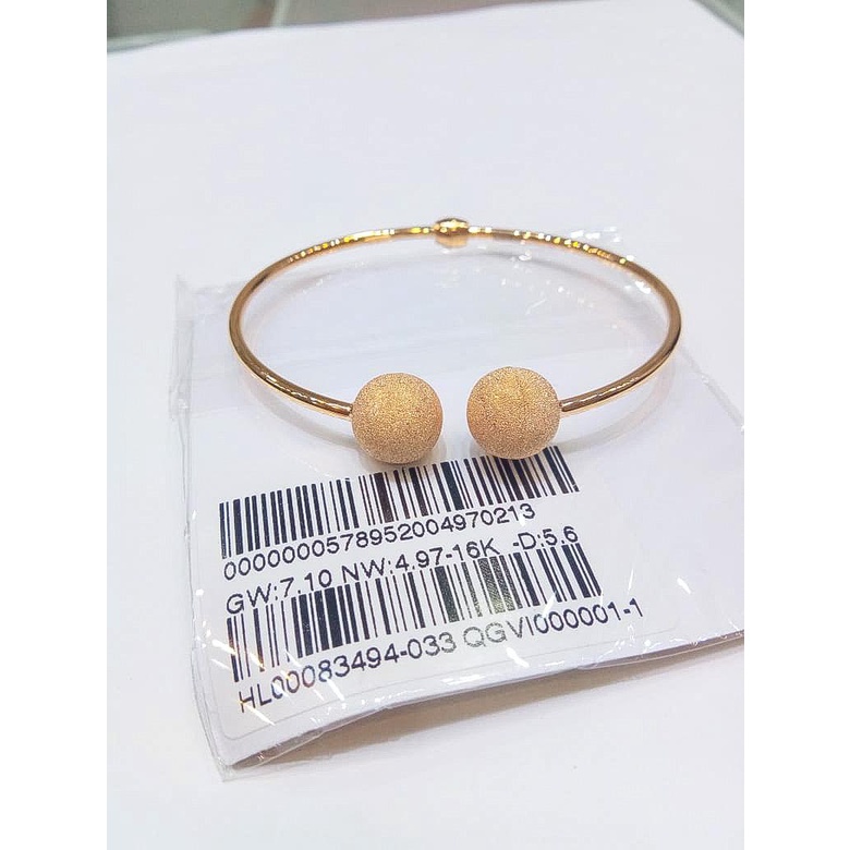 Gelang tangan anak dan dewasa emas asli kadar 700 70% 16k bola doff tinju bulat flexible