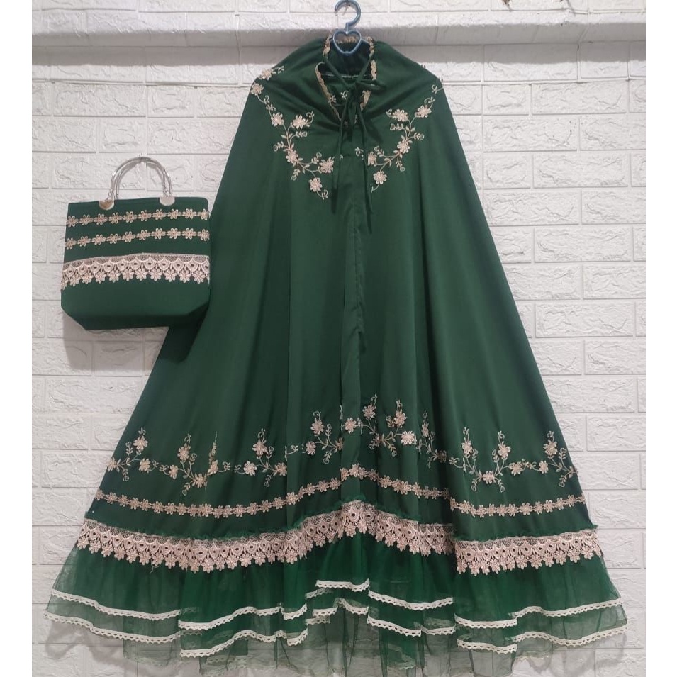 Mukena Silky Premium Traveling Jumbo Mukena Bordir Terbaru 2024 Renda Mewah// MUKENA / MUKEAN POUCH 