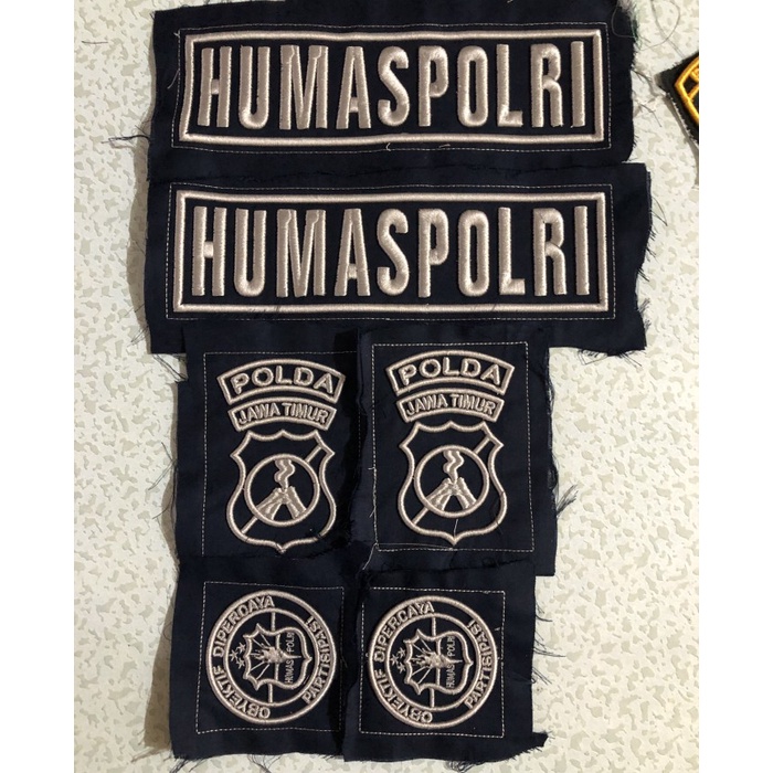 Andriant Bordir 3D bet humas polri + nama