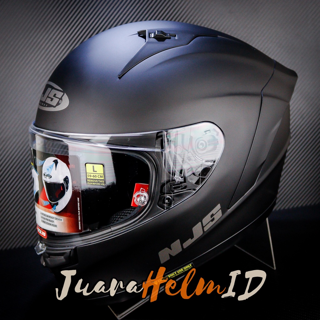 NJS HELM ZX-1R SOLID / BLACK DOFF / HELM NJS ZX1 SINGLE VISOR