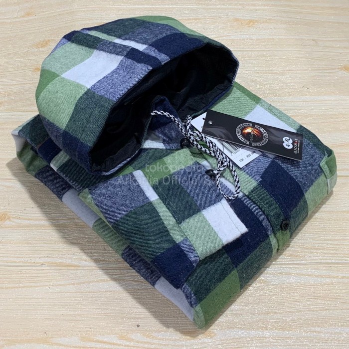 ✨BISA COD✨ -Kemeja Flanel Hoodie Jumbo Pria 2XL 3XL 4XL XXL XXXL XXXXL Big Size - HJ4, 4XL Kemeja Ro