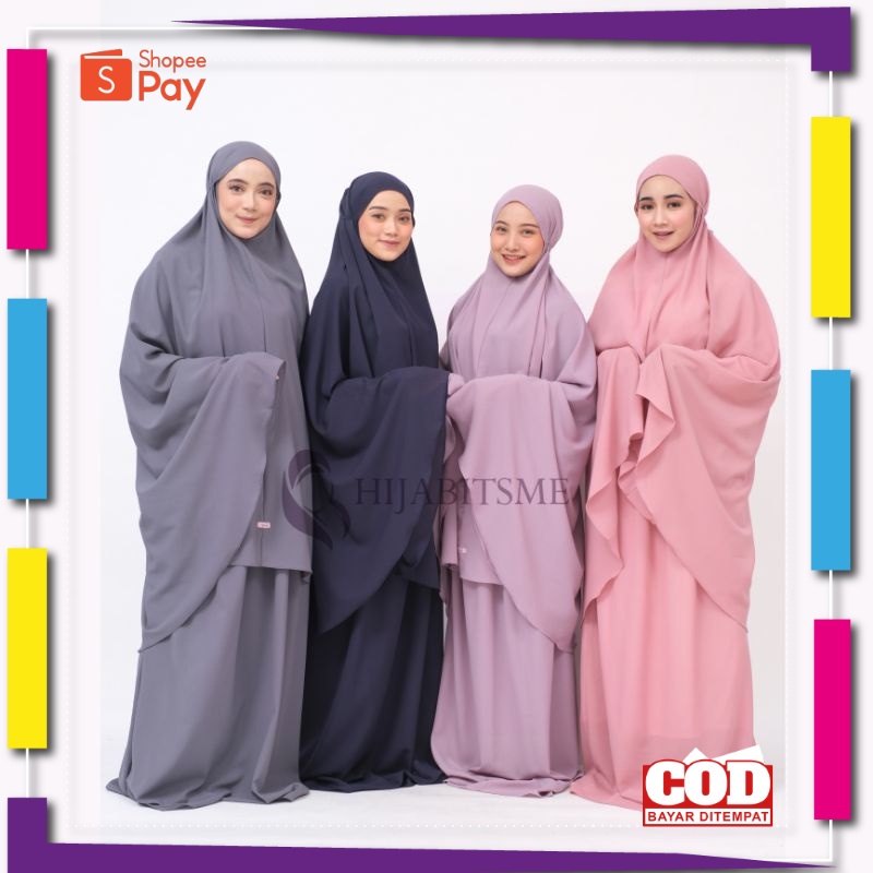 RAMADHAN SALE // Mukena Dewasa Polos Treveling Mukena Meiza by Hijabitsme