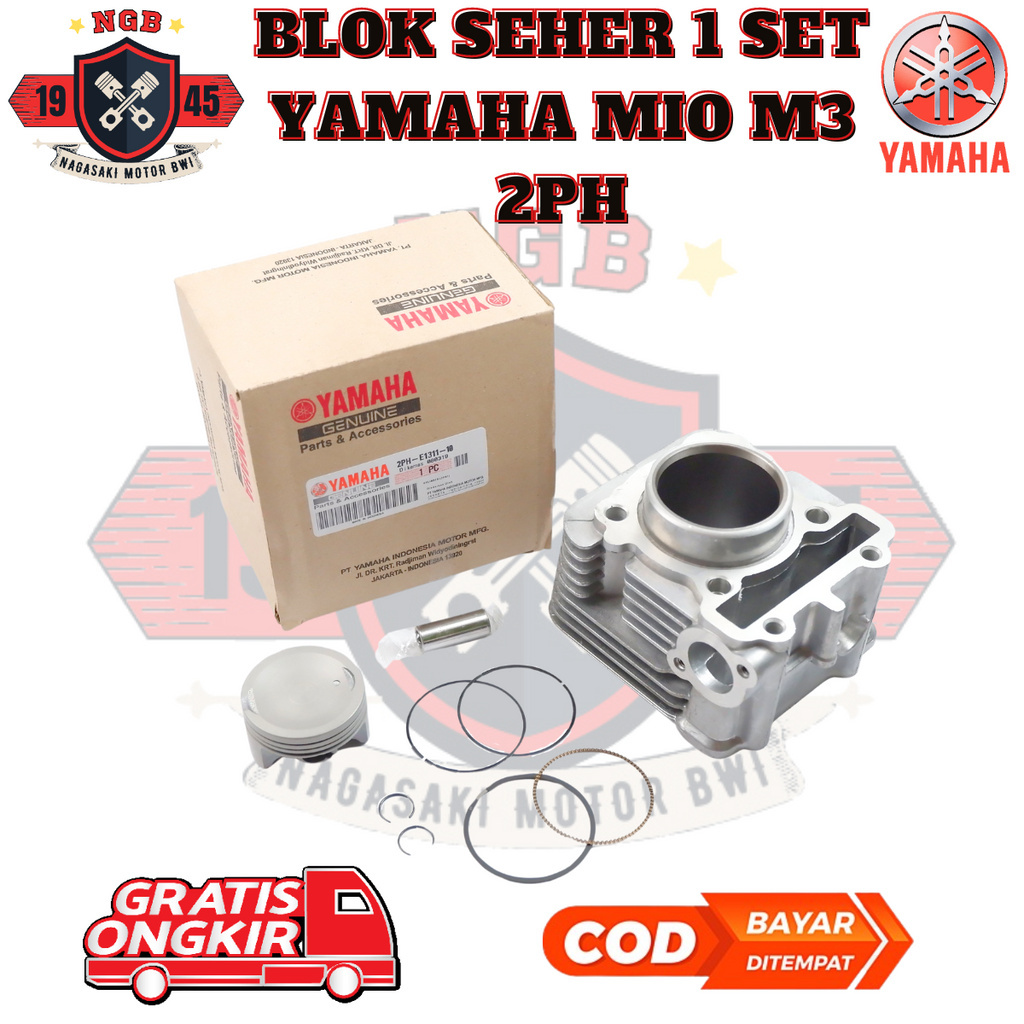 Blok Seher Mesin Yamaha Mio M3 2PH - Blok Seher 1 Set Motor Yamaha Mio Soul GT 125 Fino FI 125
