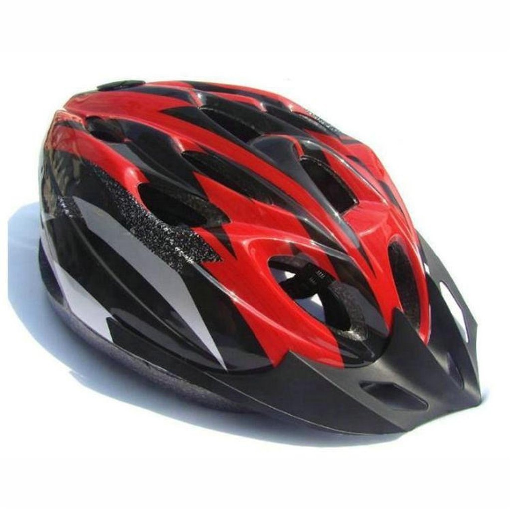 COD Helm Sepeda MTB Roadbike Gunung Lipat Listrik SNI Warna Merah Pria Wanita Dewasa Empuk Aerodinamis Taffsport