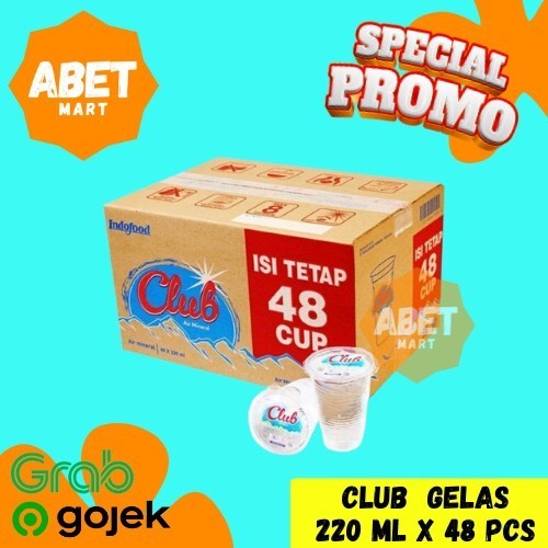 

Air Mineral Club Gelas 220 Ml 1 Dus 48 Pcs - Cup 220ml Clup Klup Water