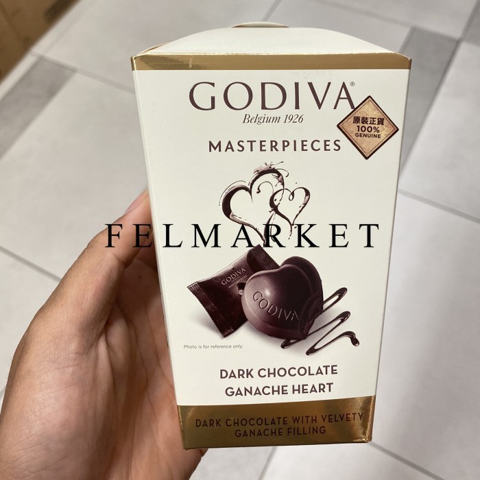 

Godiva Masterpieces Dark Chocolate Ganache Heart/Coklat Hitam/Box