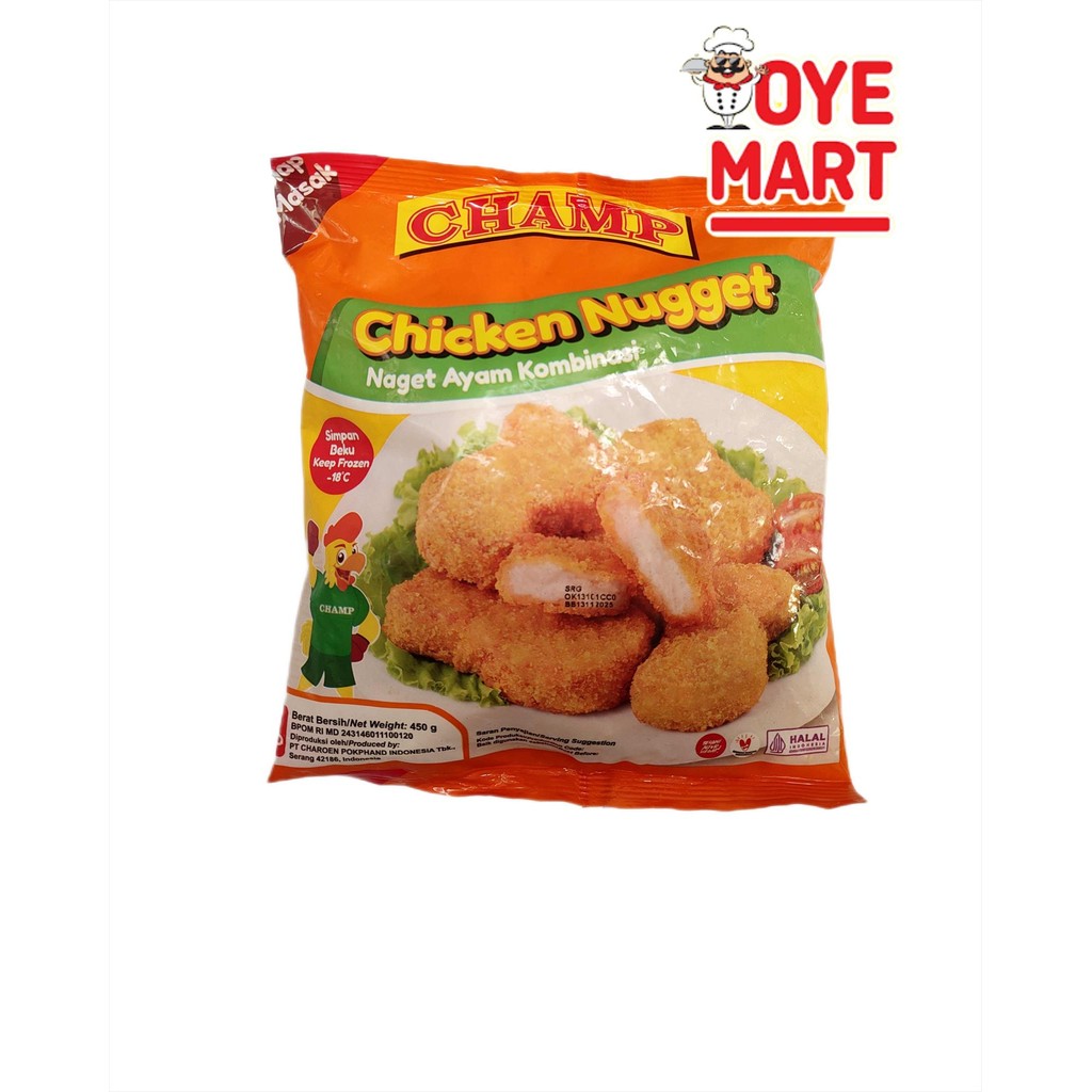 

CHAMP CHICKEN NUGGET KOMBINASI 450GR / NAGET AYAM