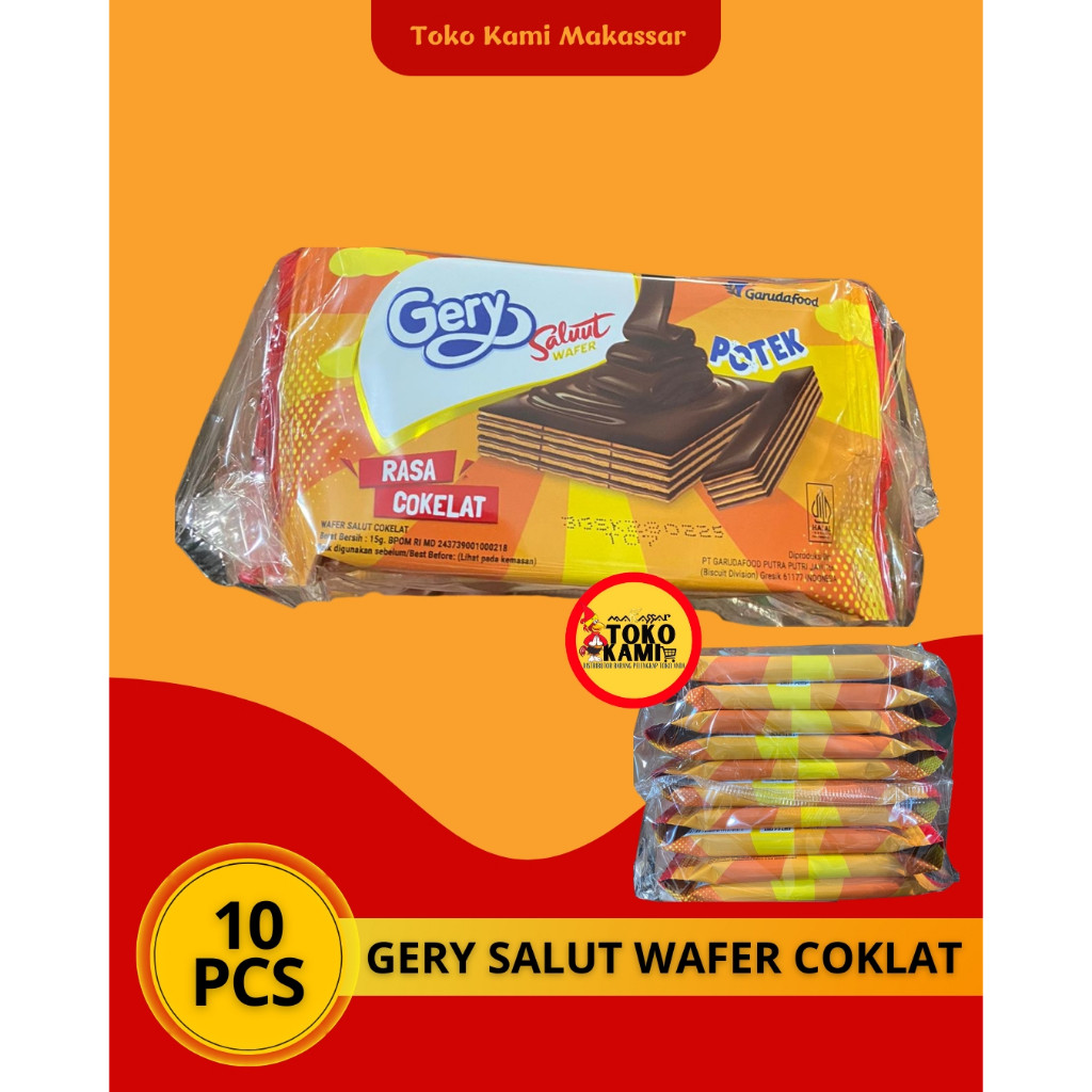 

GERY SALUUT WAFER COKLAT ISI 10 PCS BISA INSTAN