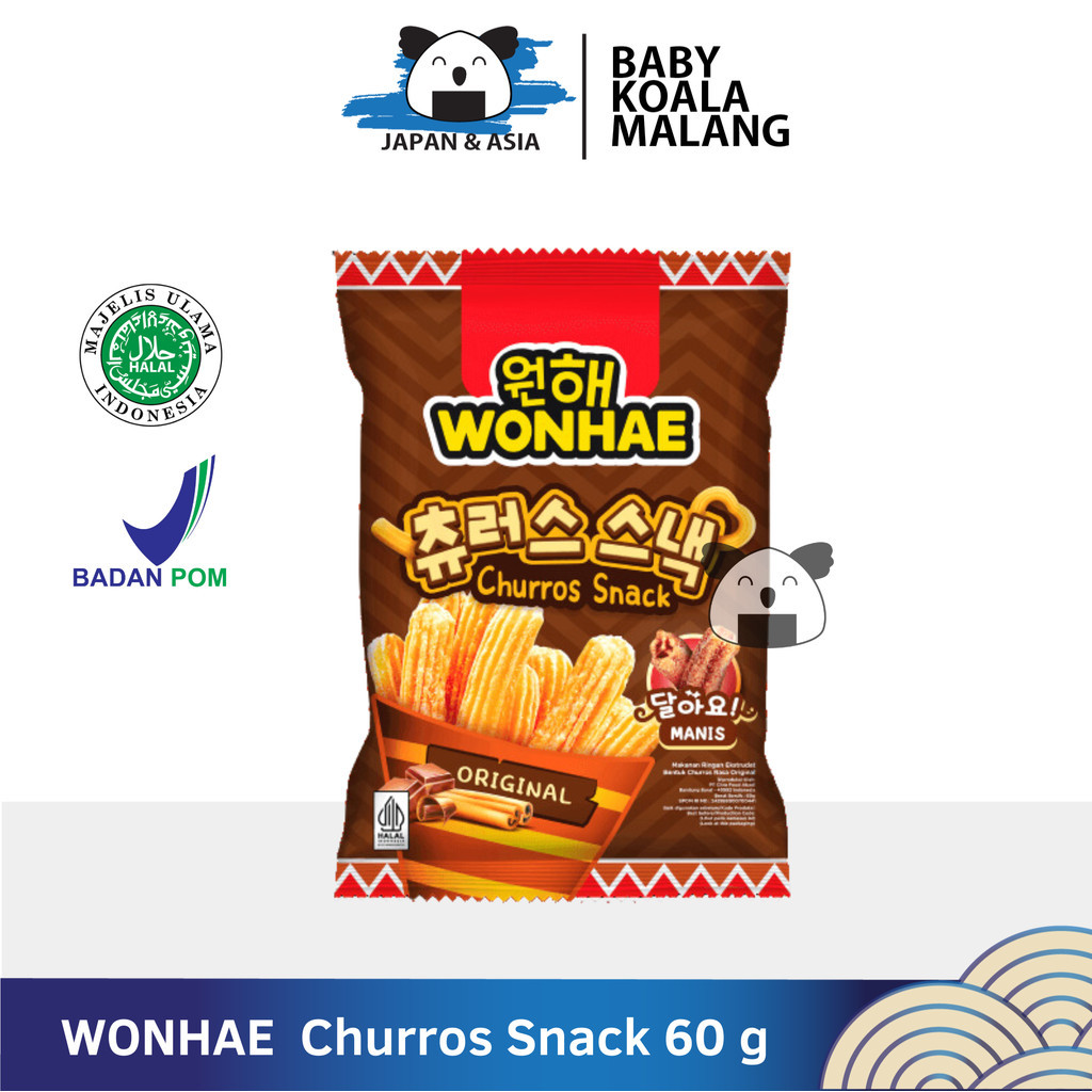 

WONHAE Churros Snack 60 g Halal I Original Chocolate - BKM