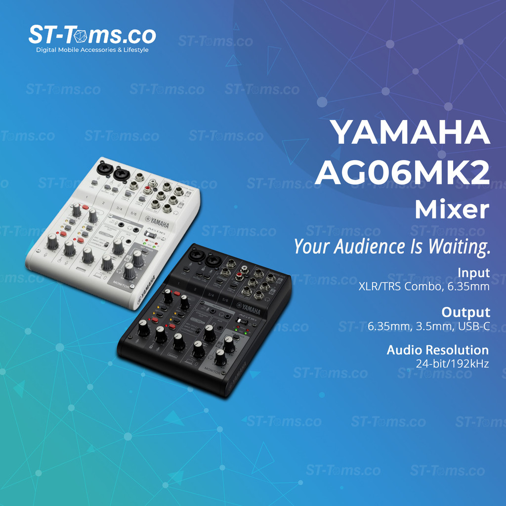 Yamaha AG06MK2 / AG 06 MK2 / AG06 MK2 LIve Streaming Mixer 6-Channel
