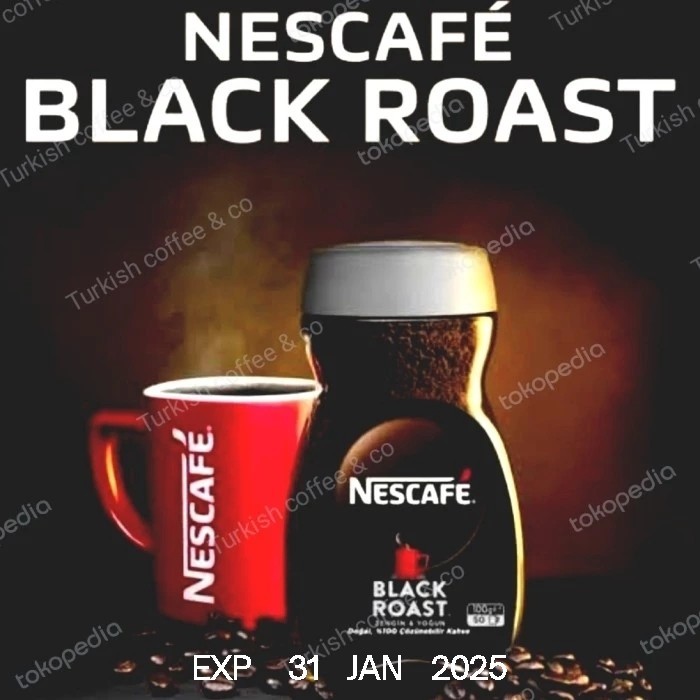 

READY STOCK!!! | NESCAFE BLACK ROAST | ORIGINAL | TURKI | 100 G ( 95 ) JAR |