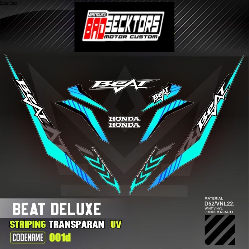 Decal Sticker Striping Variasi Transparan Uv Beat Deluxe Malaysia Beat Deluxe 2020-2024 & Beat Stree