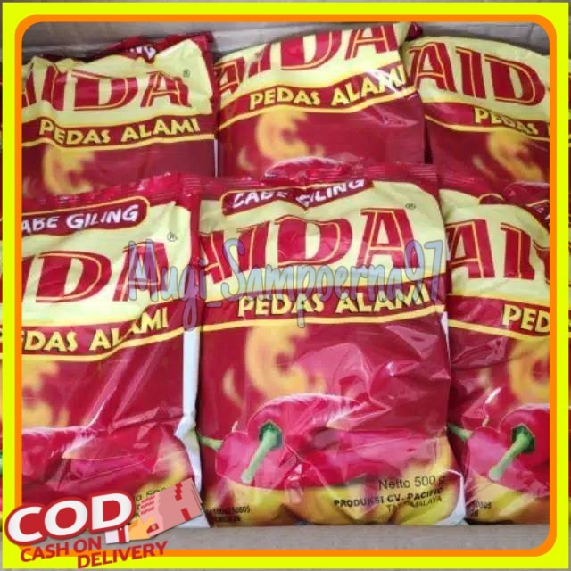 

cabe giling aida pedas alami 1 kilogram bubuk