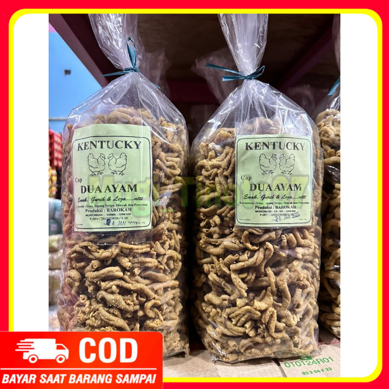 

termurah 1kg keripik usus ayam super