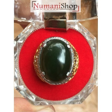 Cincin Titanium Batu Giok Aceh HQ