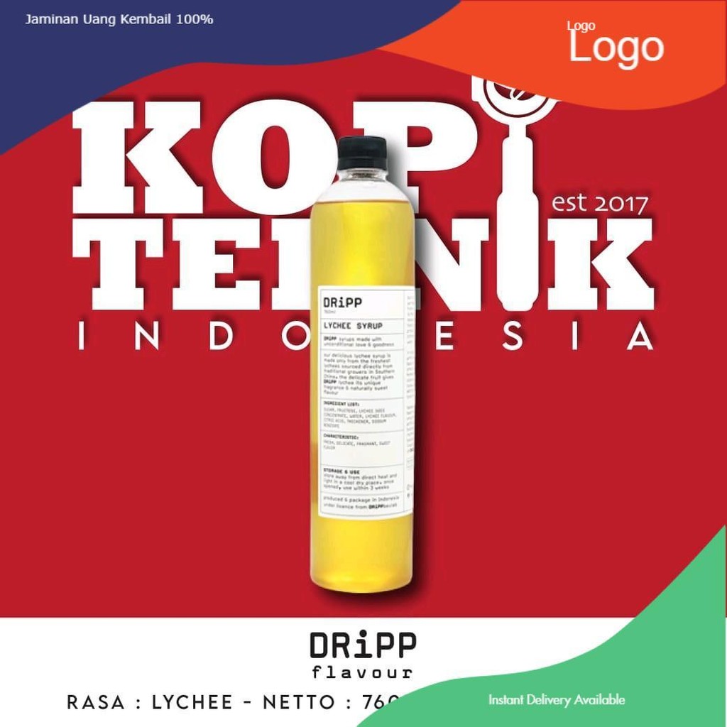 

Syrup Dripp Lychee 760ml Botol plastik