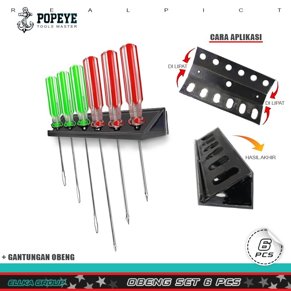 Obeng Set 6pcs Obeng Setting Karburator Obeng Radio - Obeng Setting Amerika Kecil Kurus Panjang Min 