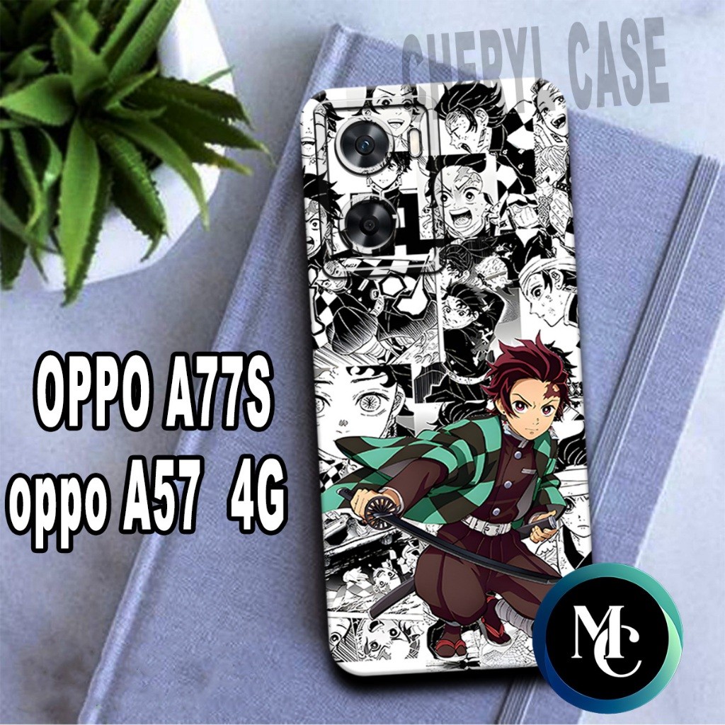 SK12/ Softcase karet lentur untuk OPPO A77S DAN A57 4G/Motif ANIME TANJIRO/case OPPO A77S/kesing OPP
