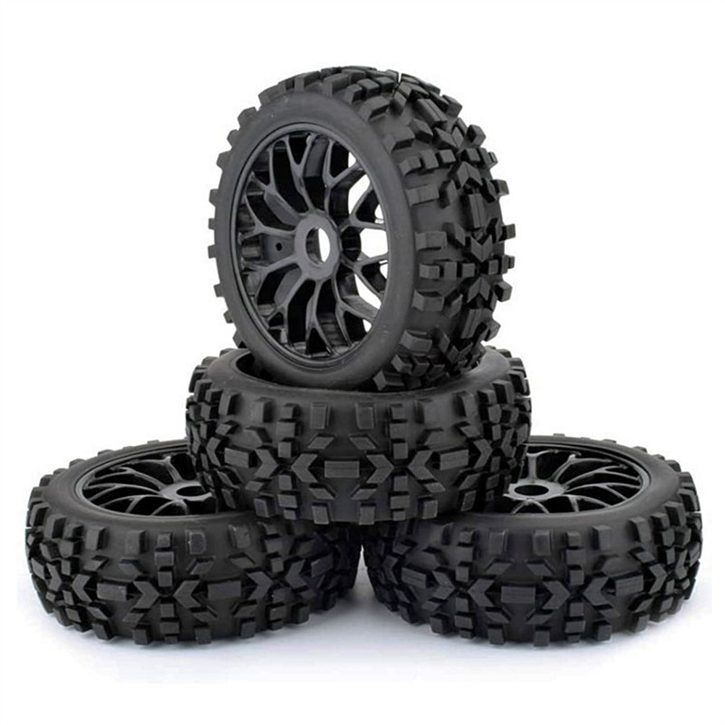 4Pcs 118Mm 1/8 RC Off-Road Buggy Tires Wheel 17Mm Hex for ARRMA Traxxas Redcat Team Losi Kyosho VRX 