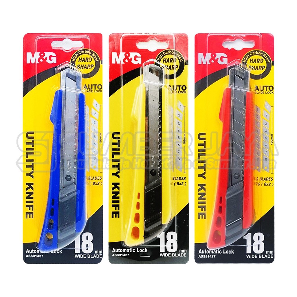 

Cutter Besar Pisau Cutter M&G ASS91427 Economic Utility Knife 18mm Mirip L-500