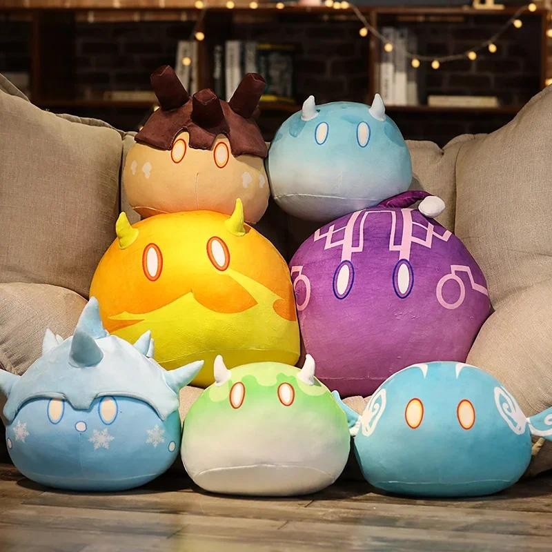 1pc 35/45cm Genshin Impact Plush Slime Pillow Toys Genshin Impact Elemental Slime Plush Cushion Stuf