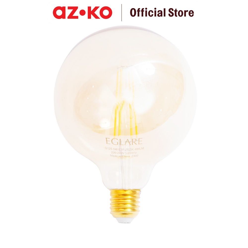 AZKO Krisbow Bohlam Led Filamen Globe 5 watt Warm White E27 - Kuning Bulb Lampu Indoor Outdoor Light