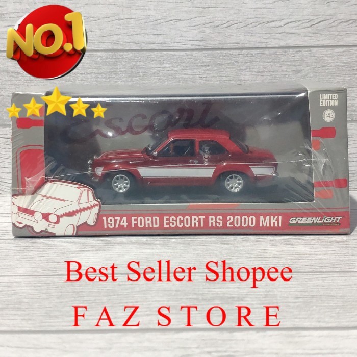 Toy Greenlight Escort  1974 Ford Escord RS 2000 MKI FAZ Store