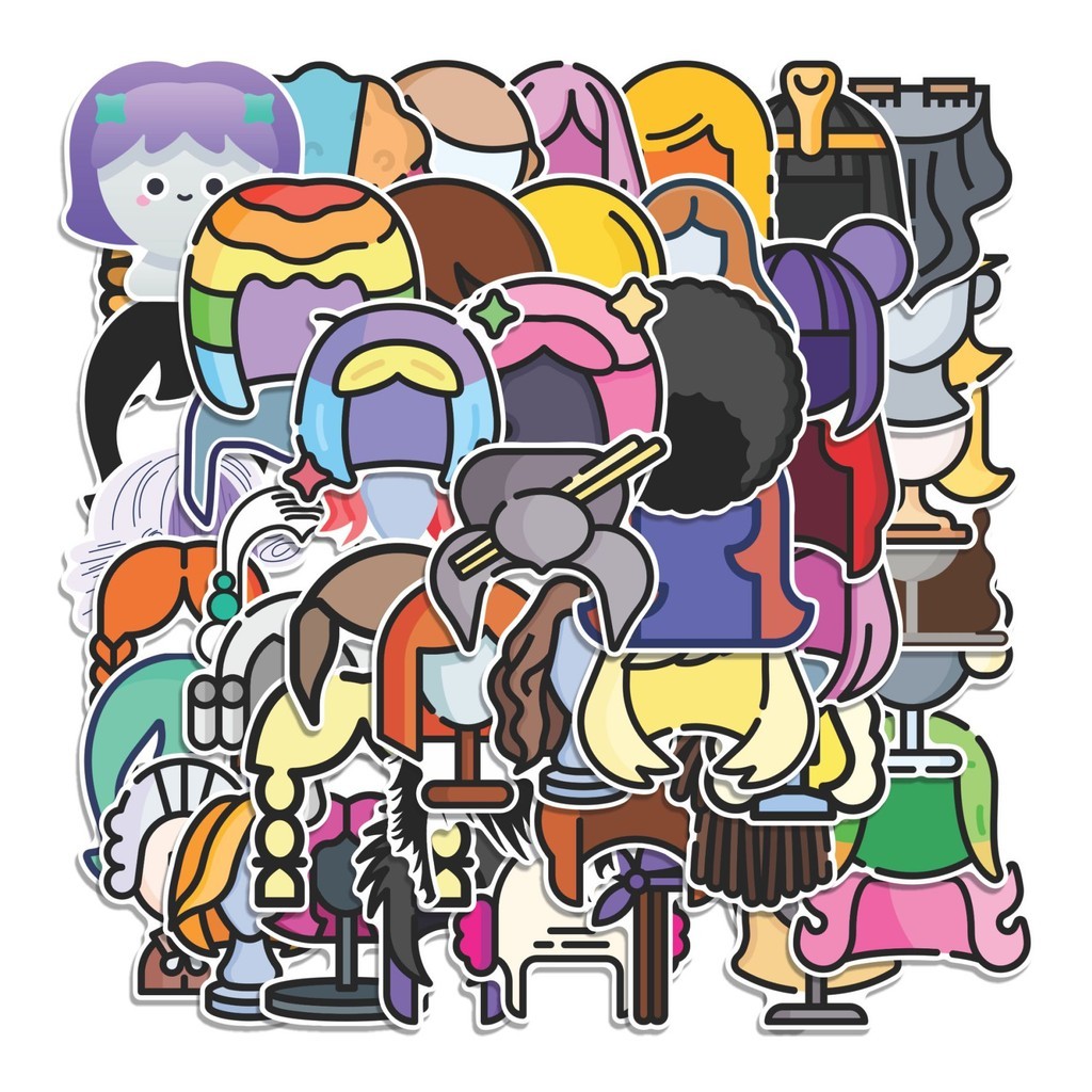 

COD 50 Pcs Stiker Wig Lucu Anti Air Untuk Dekorasi Notebook Sepeda Skateboard Handphone